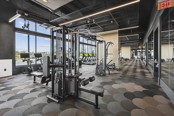 fitness center at Oxbow Apartments