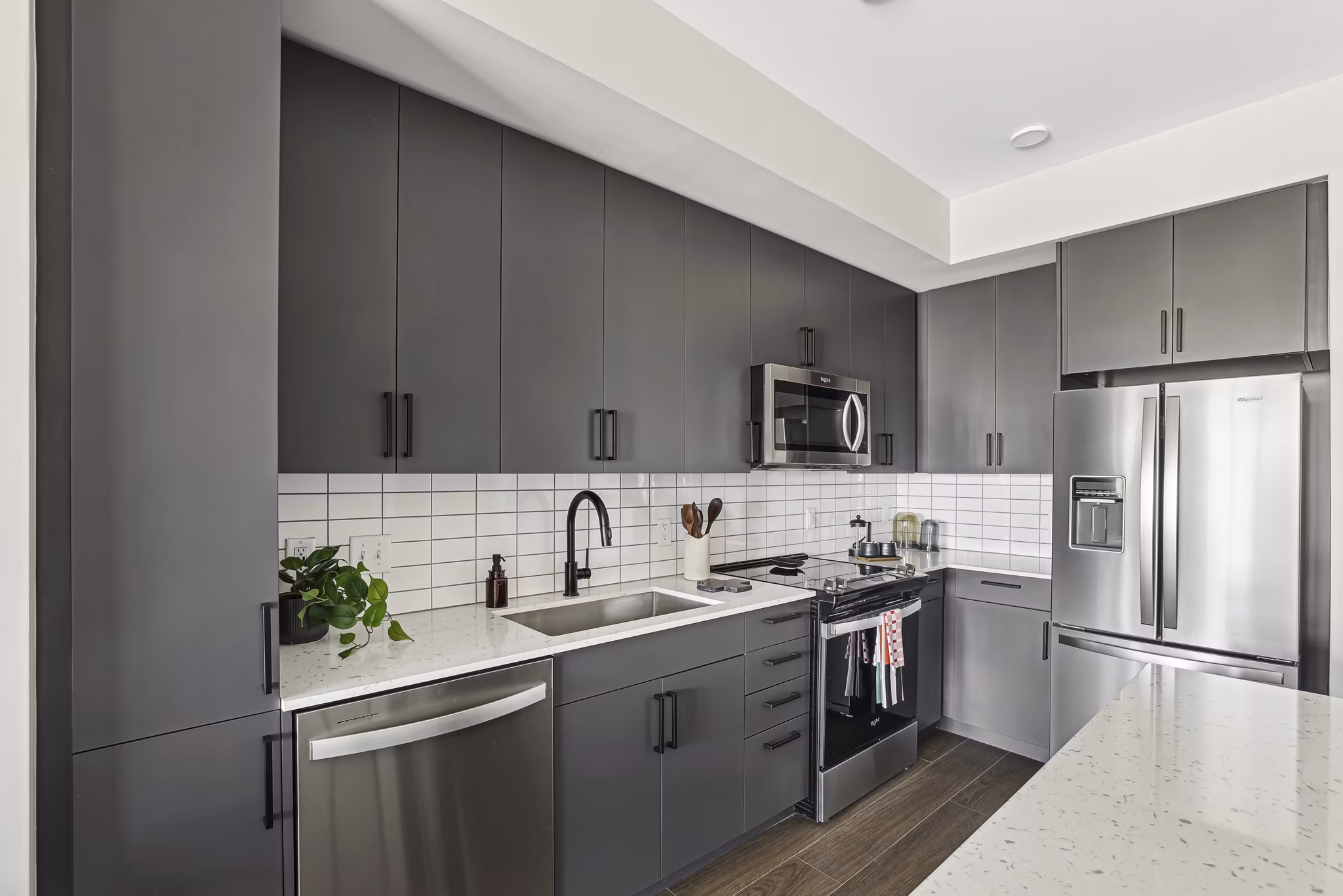 kitchen at Oxbow Apartments