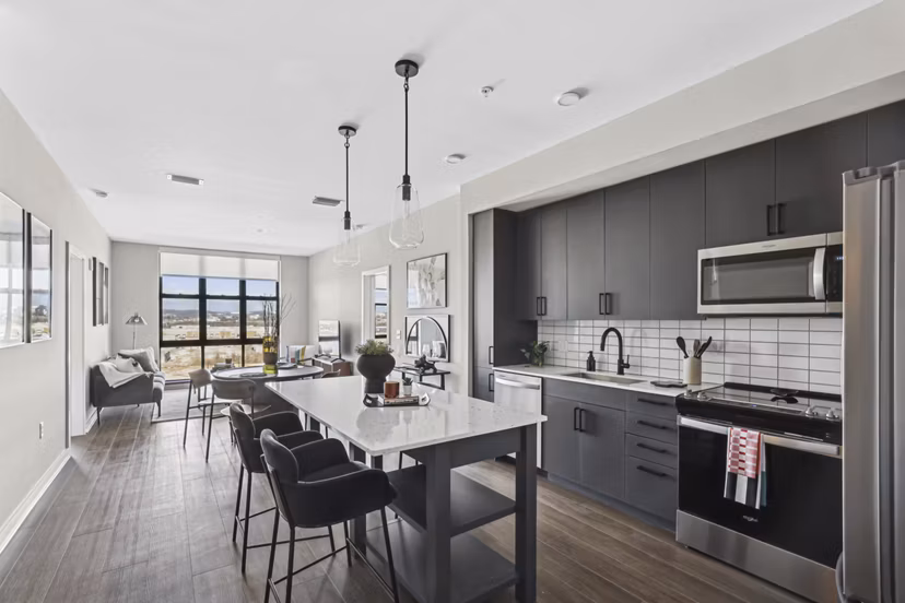 kitchen at Oxbow Apartments
