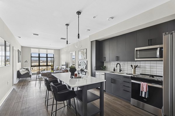 kitchen at Oxbow Apartments