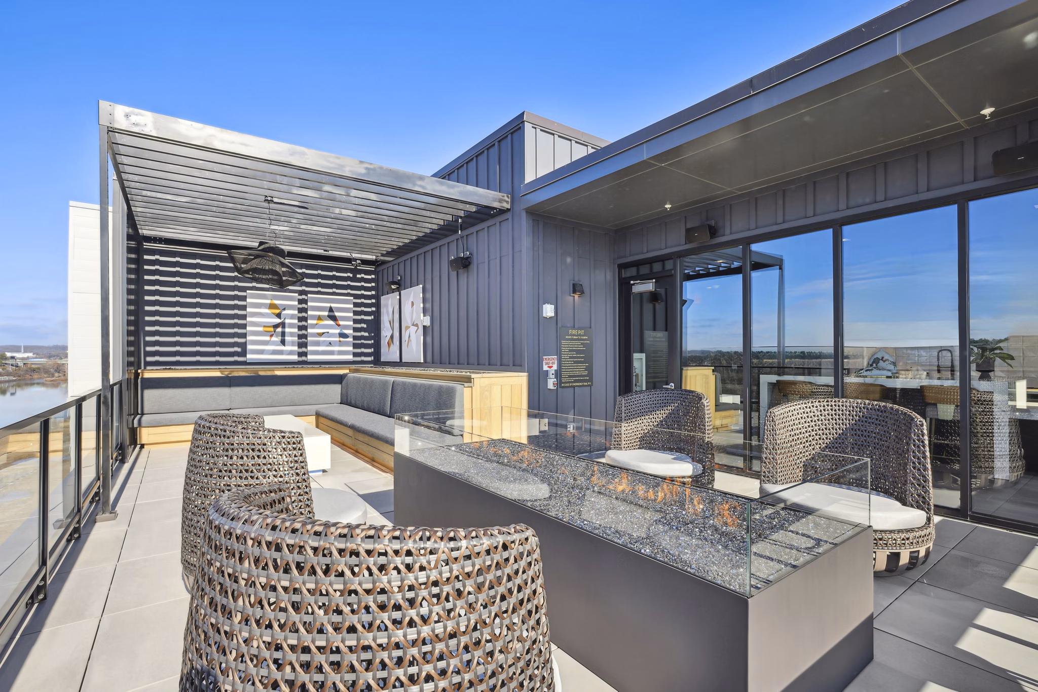 patio at Oxbow Apartments