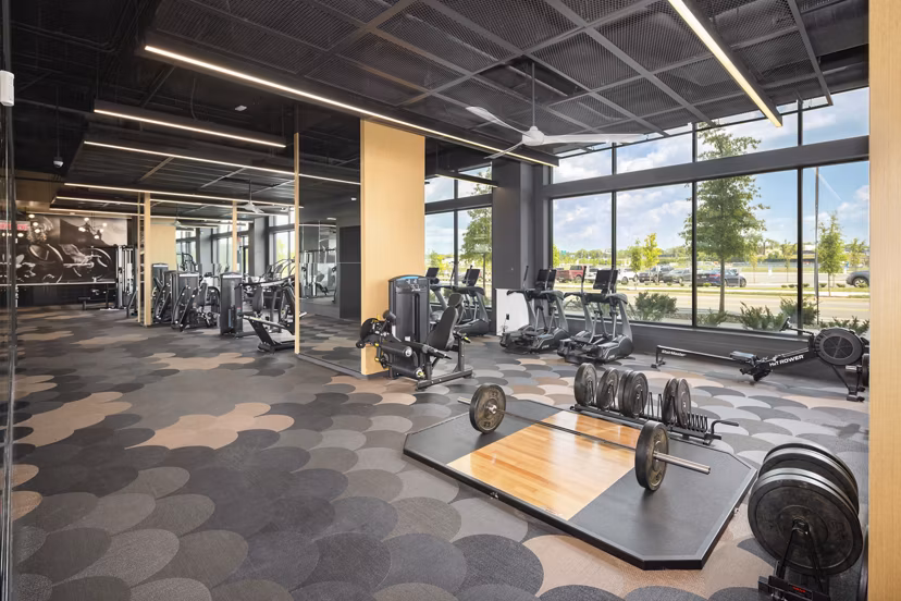 fitness center at The Wayward Apartments