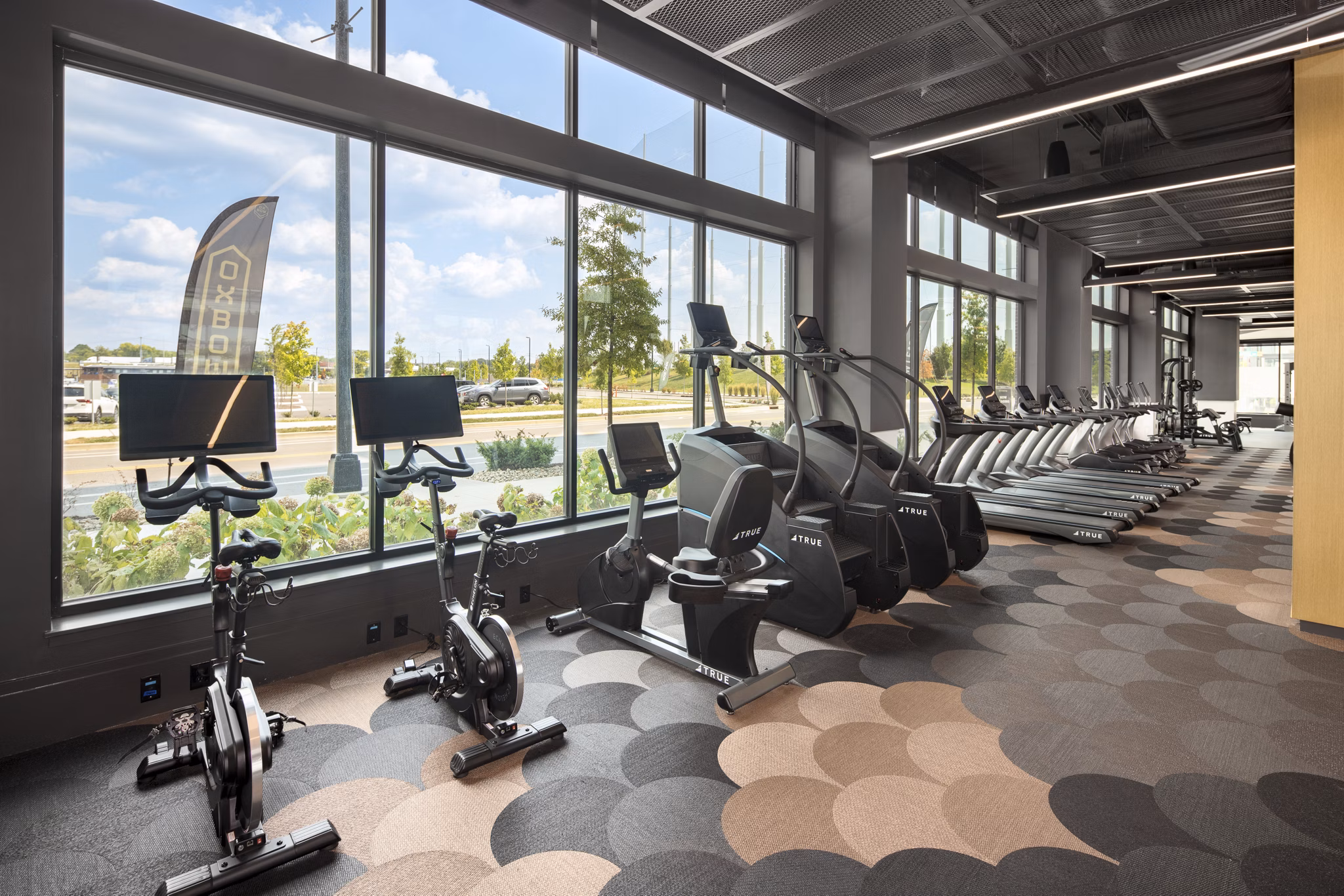 fitness center at The Wayward Apartments