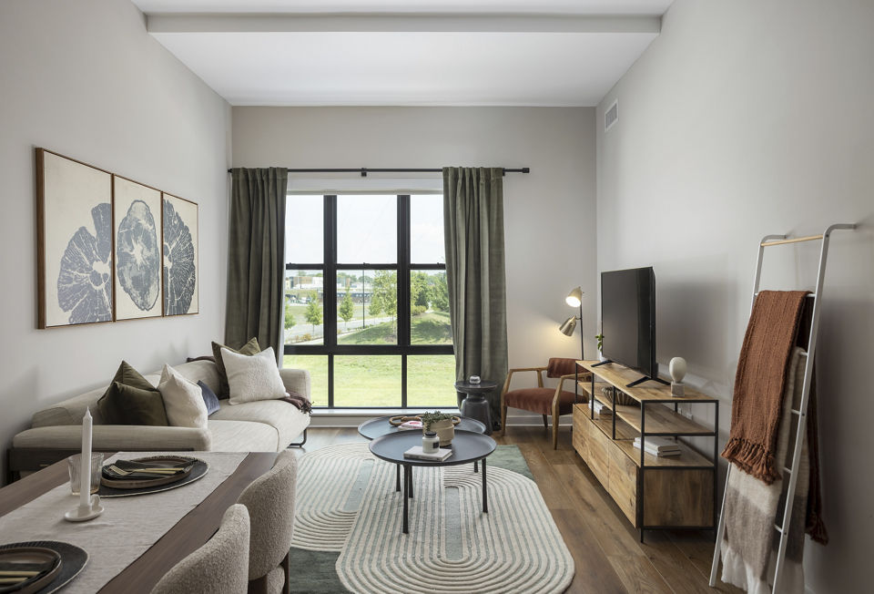 living room at The Wayward Apartments