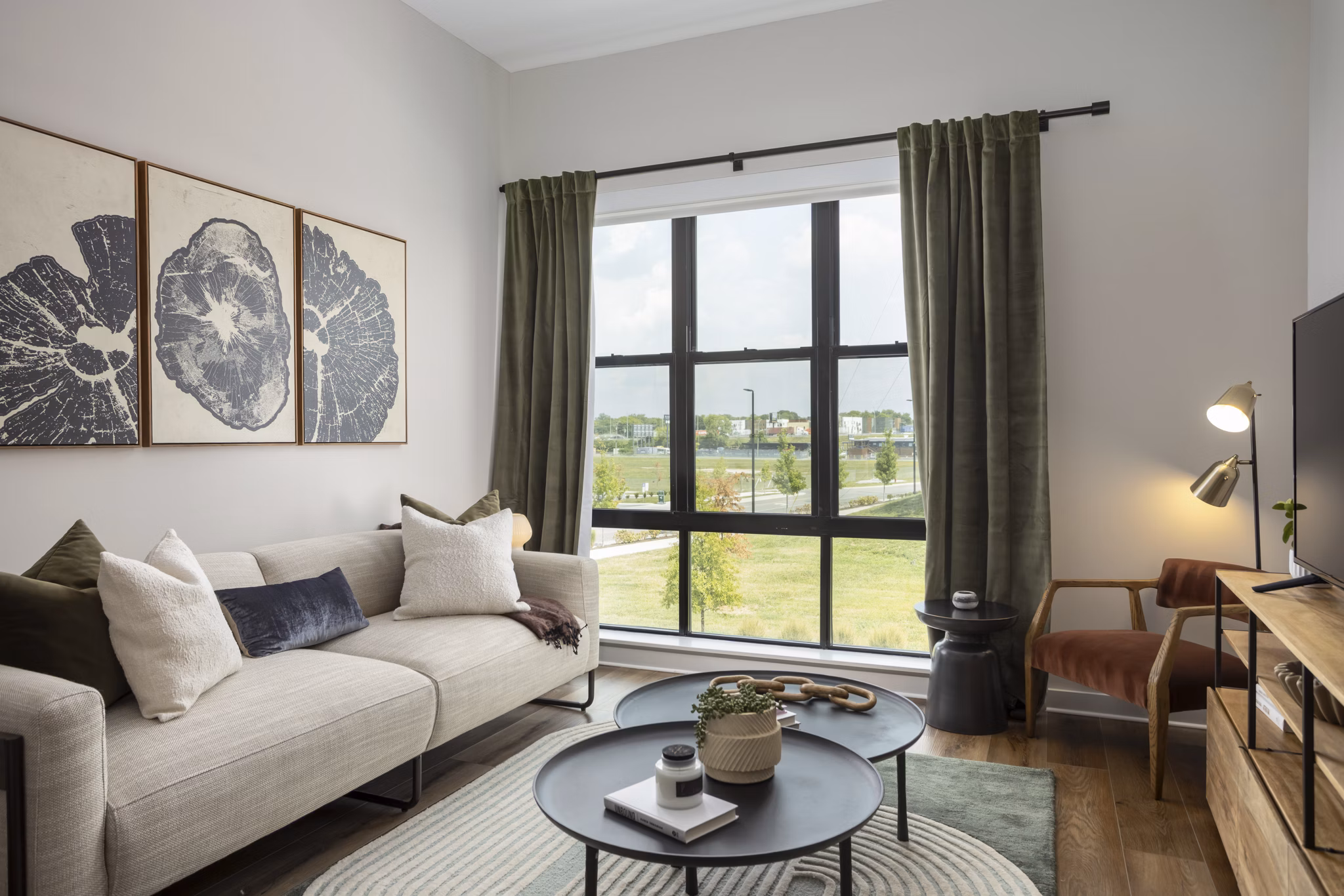 living room at The Wayward Apartments