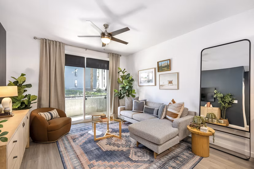 living room at Vine at Panorama Apartments