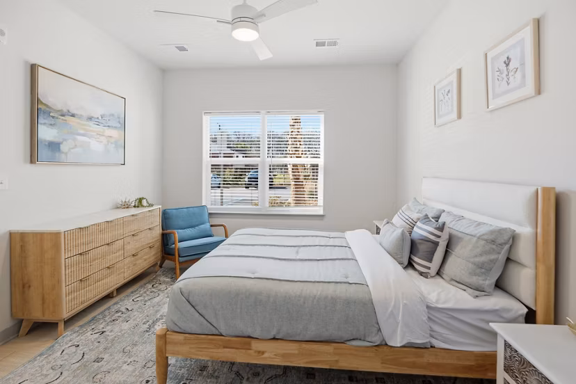 bedroom at The Willow Apartments