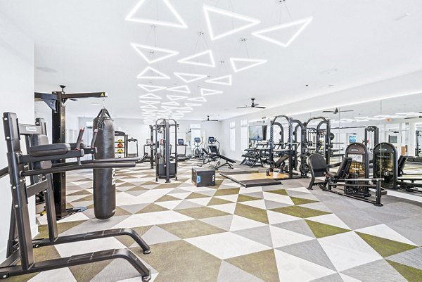 fitness center at The Willow Apartments