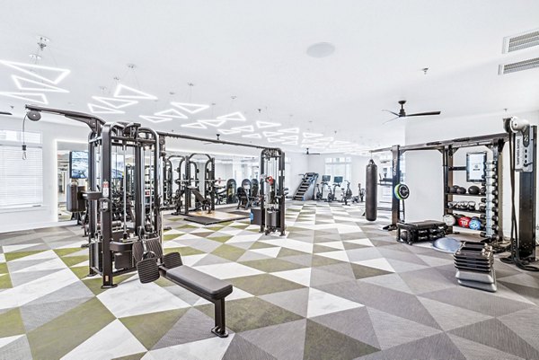 fitness center at The Willow Apartments