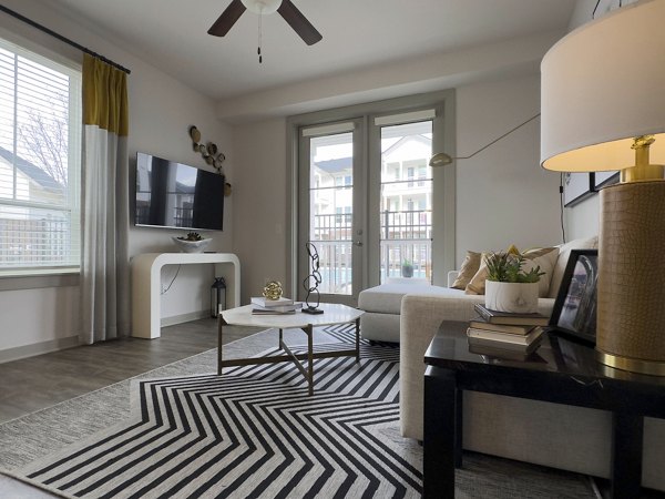 living room at The Fitzroy at Lebanon Marketplace Apartments