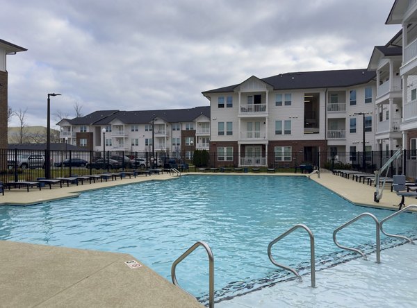 Luxurious outdoor pool at The Fitzroy at Lebanon Marketplace Apartments