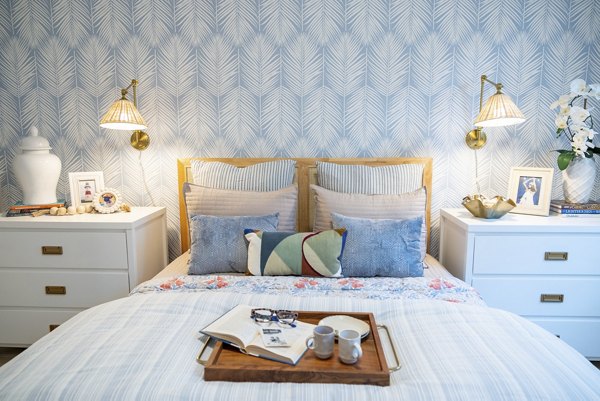 bedroom at The Halcyon Apartments
