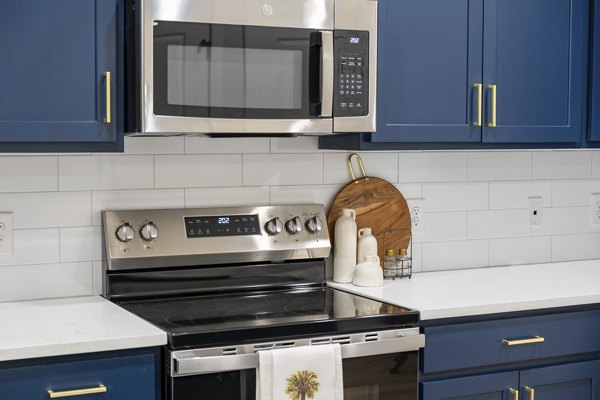 kitchen at The Halcyon Apartments