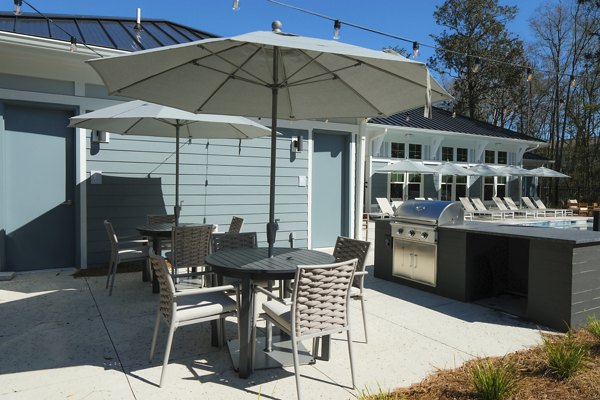 grill area at The Halcyon Apartments