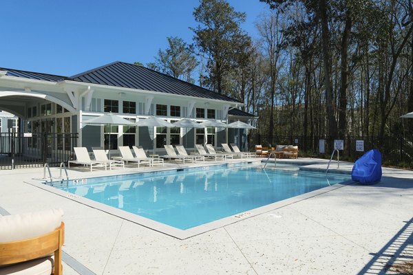 pool at The Halcyon Apartments