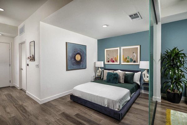 bedroom at The Wyatt Apartments