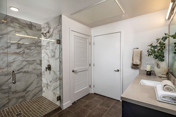 bathroom at The Wyatt Apartments