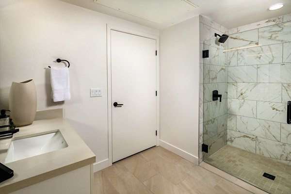 bathroom at The Wyatt Apartments