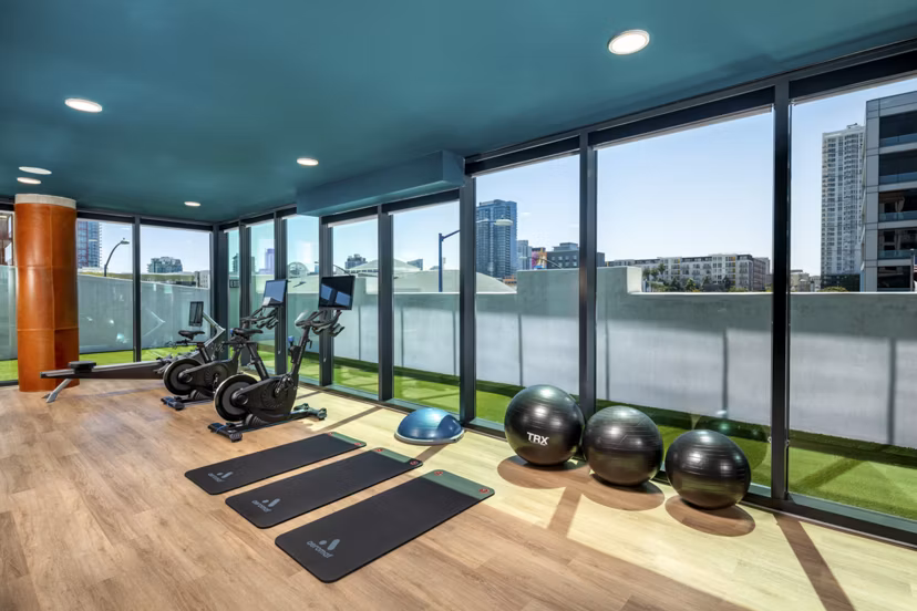fitness center The Wyatt Apartments