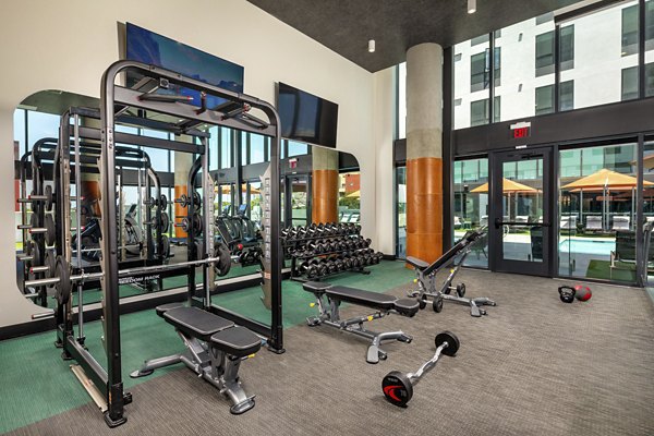 fitness center at The Wyatt Apartments