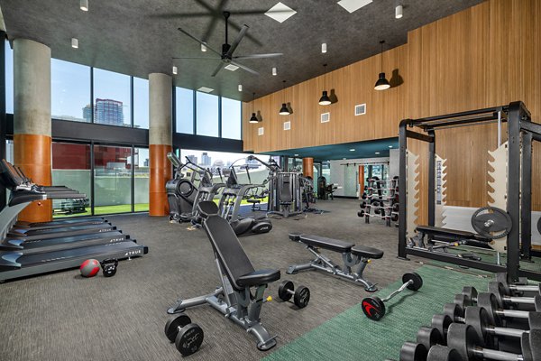 fitness center at The Wyatt Apartments