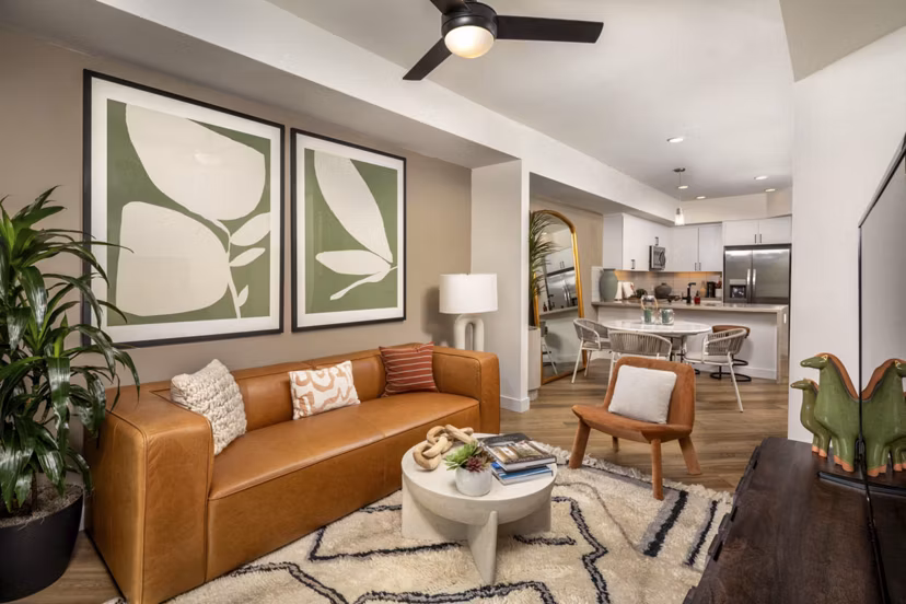 living room at The Wyatt Apartments