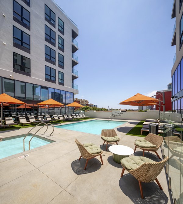 pool at The Wyatt Apartments