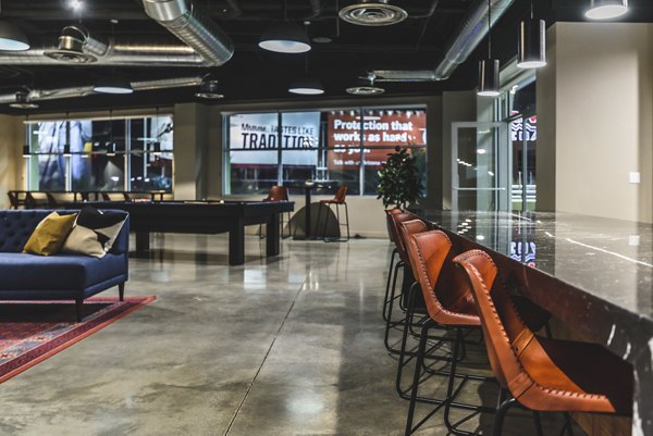 Stylish clubhouse with modern decor at The Lofts at Westgate Apartments