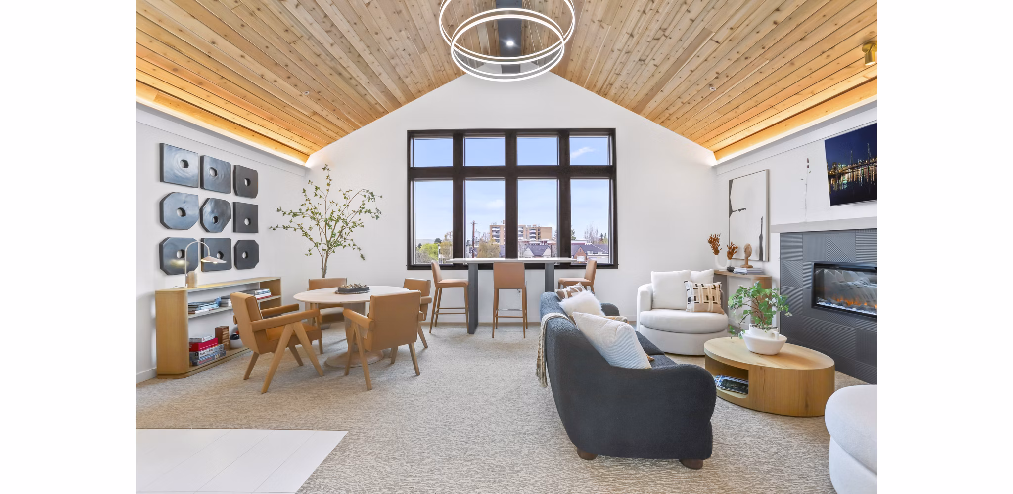 Clubhouse at Hudson West Apartments in New York offering luxury community spaces with modern design features