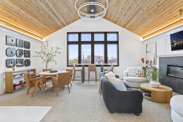 Clubhouse at Hudson West Apartments in New York offering luxury community spaces with modern design features