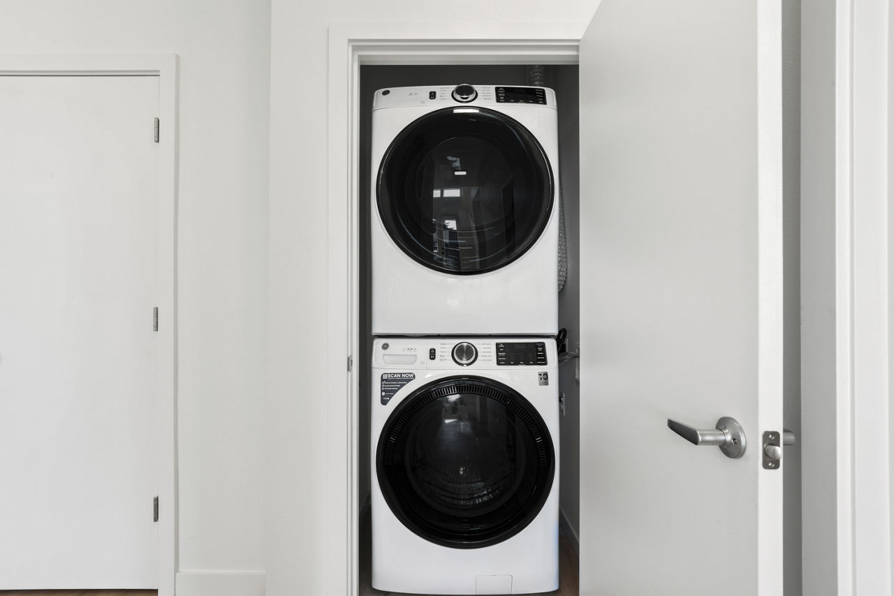 Laundry room at Hudson West