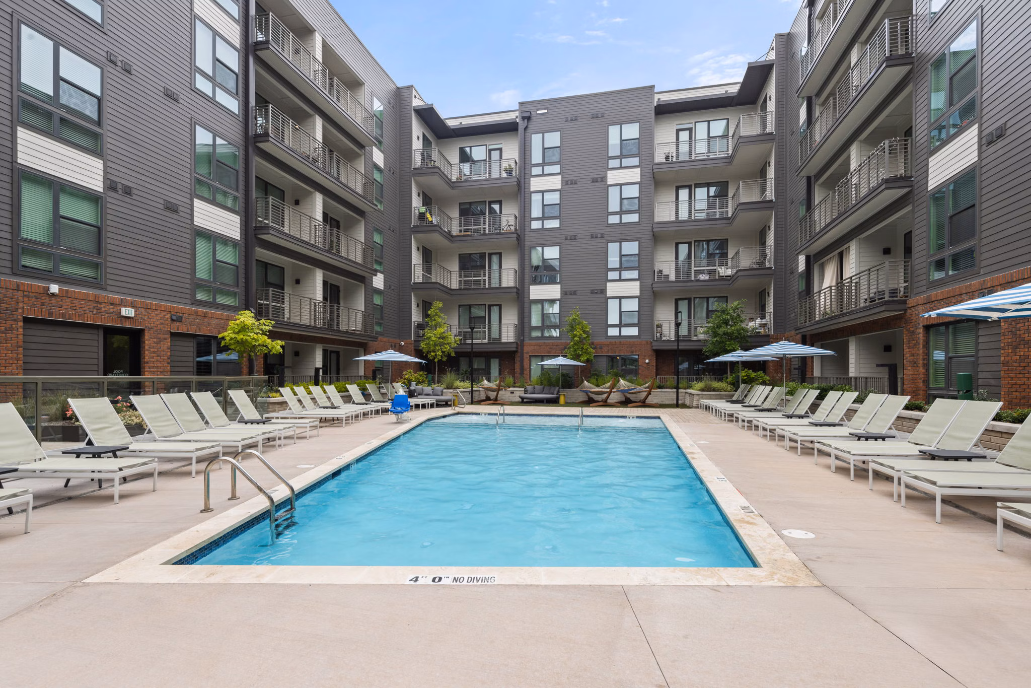 pool at The Miles Apartments