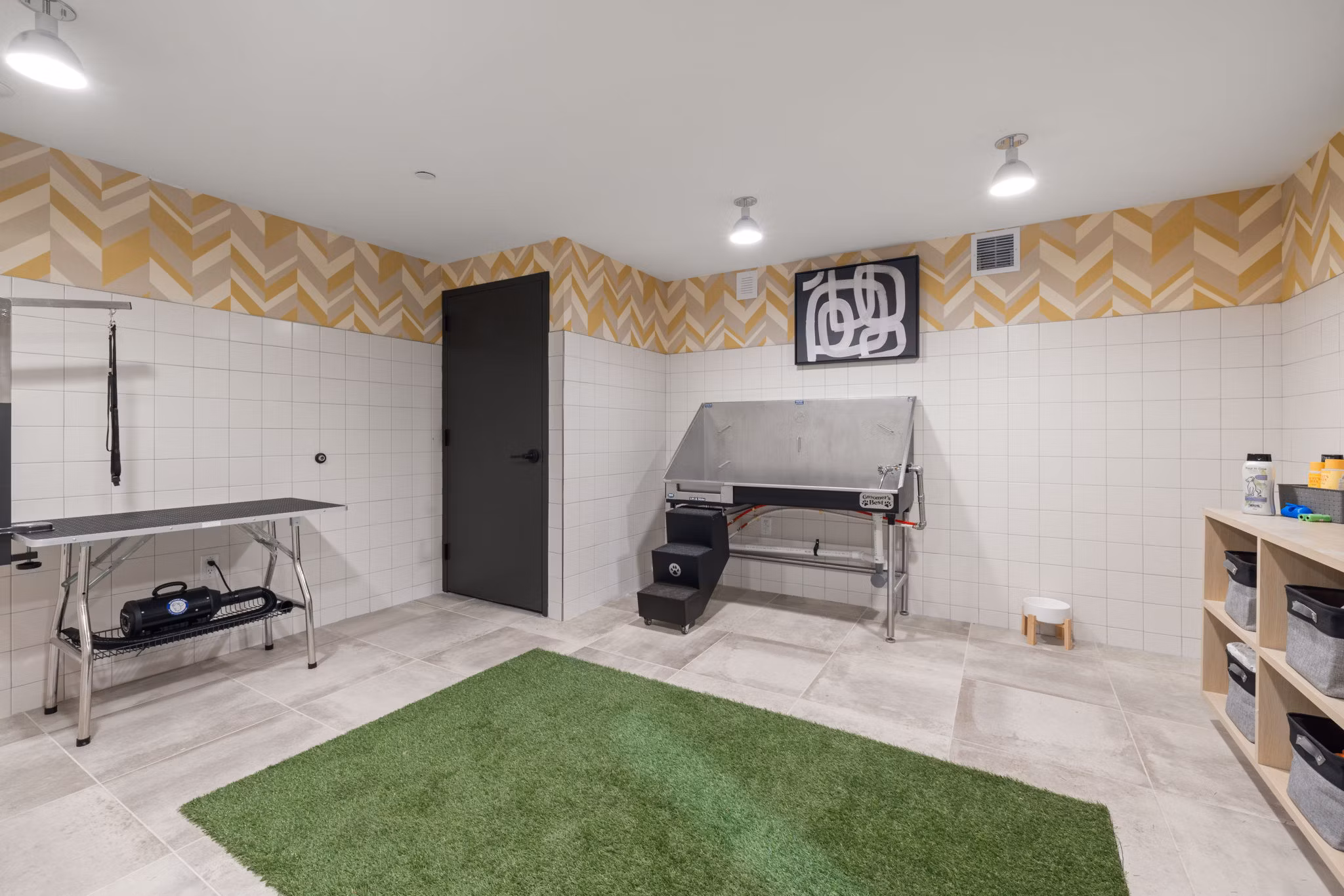 dog wash station at The Miles Apartments