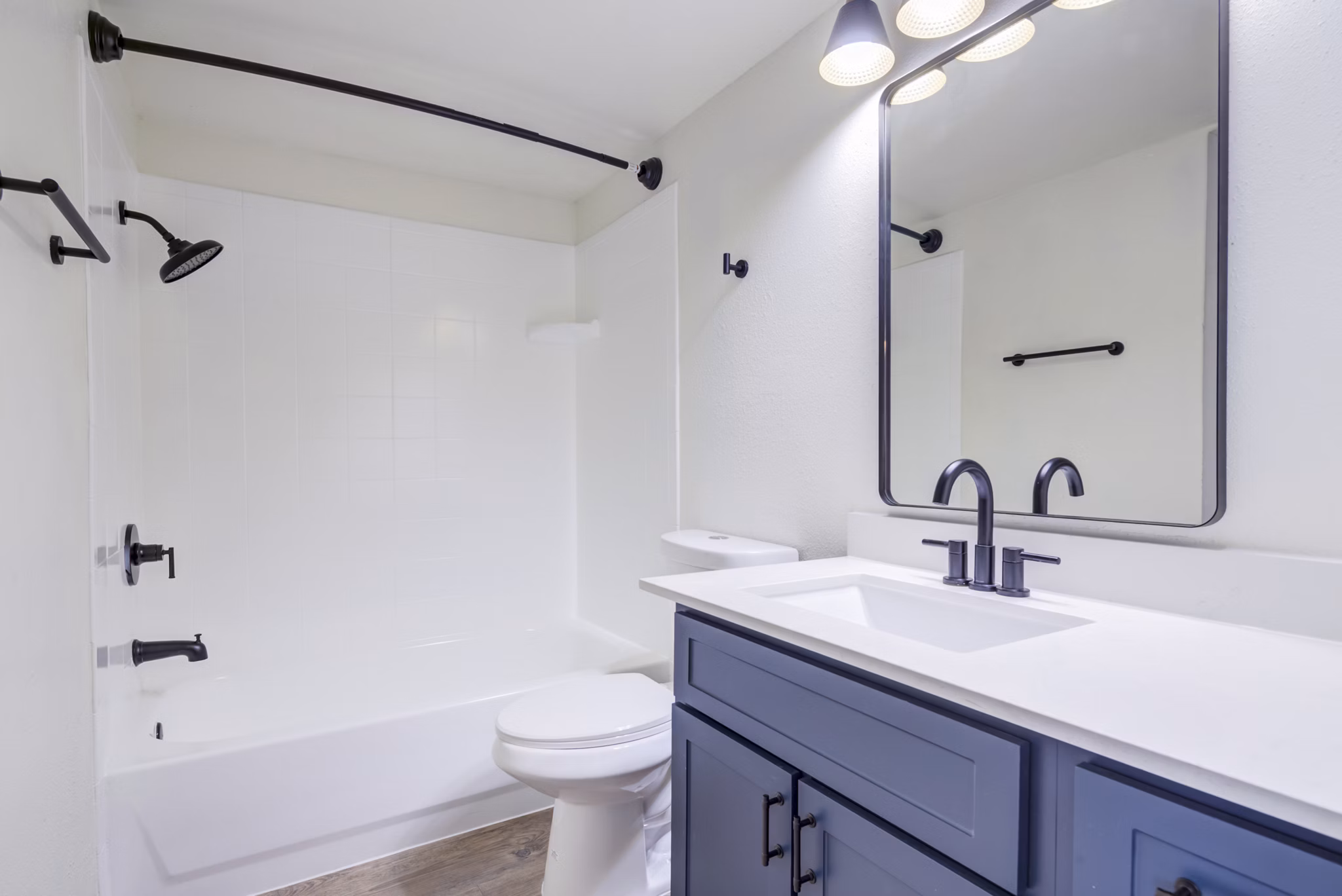 bathroom at Railyard Apartments 