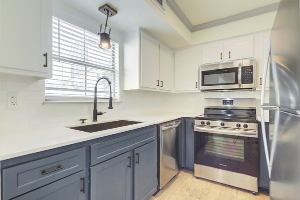 kitchen at Railyard Apartments