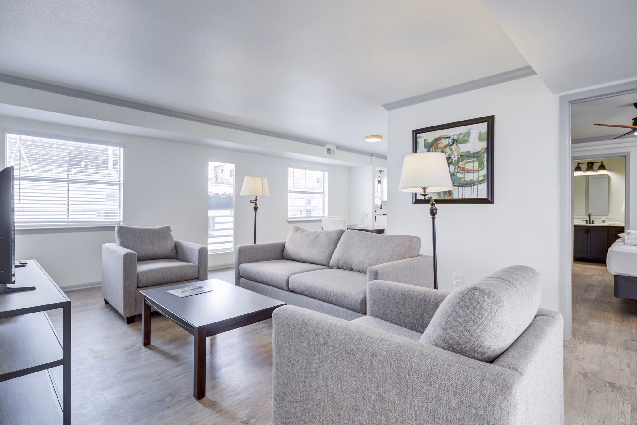living room at Railyard Apartments 
