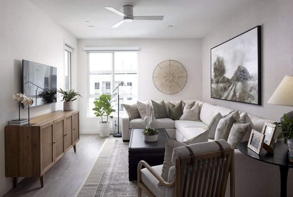 Living Room at Alexan Marmont Apartment