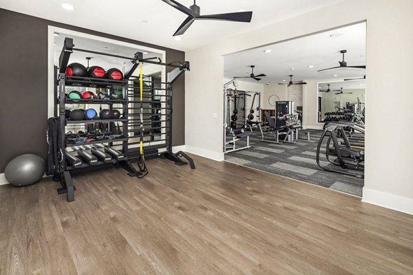 fitness center at Arcadia at Symphony Park Apartments