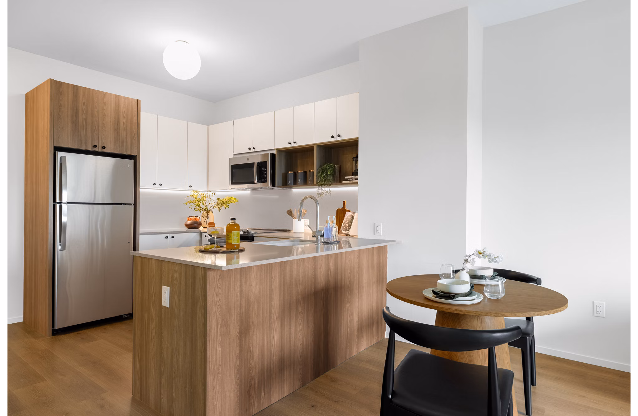kitchen at One Grove Apartments