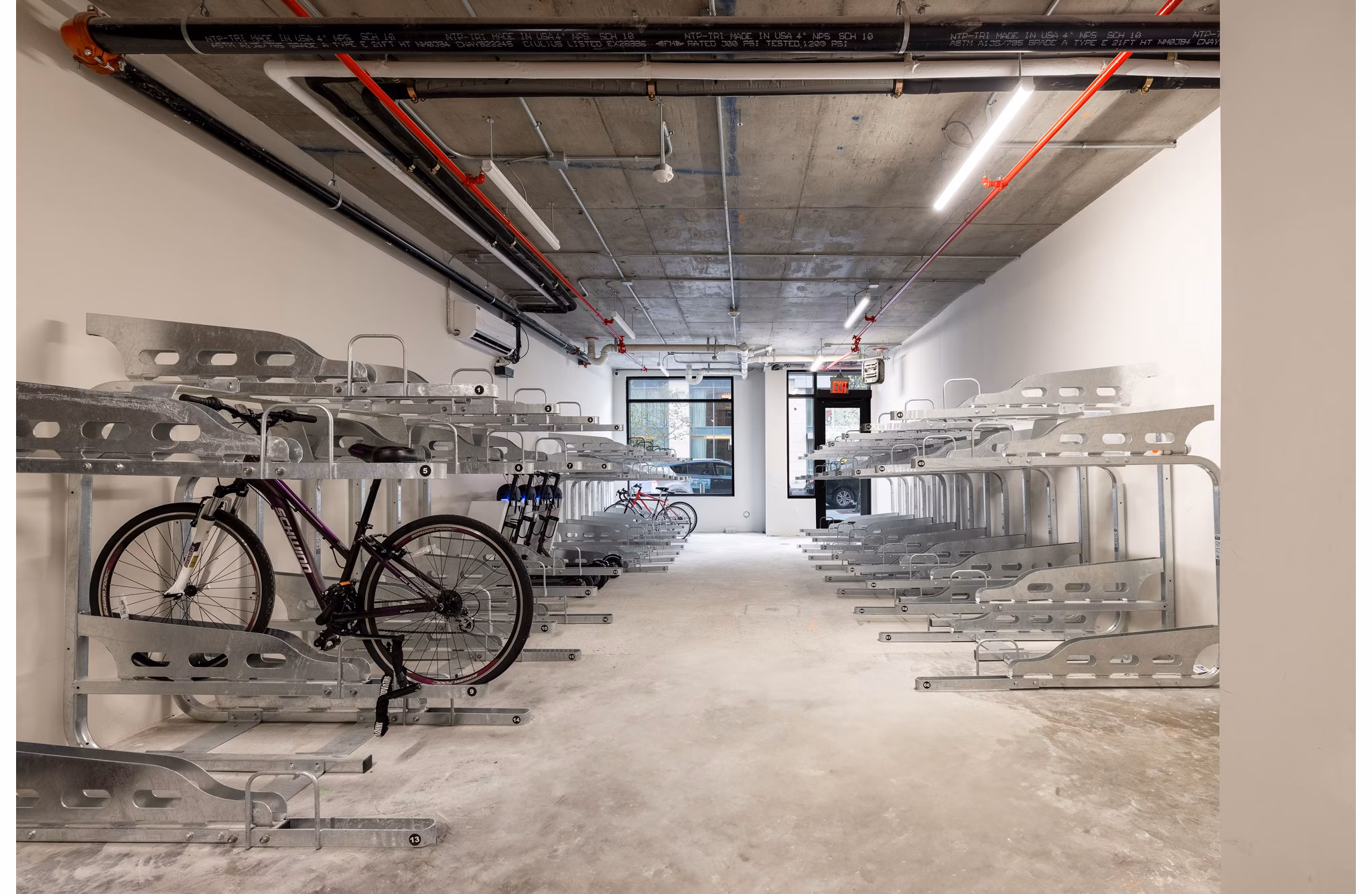 bike storage at One Grove Apartments