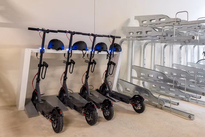 bike storage at One Grove Apartments