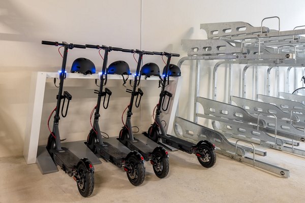 bike storage at One Grove Apartments