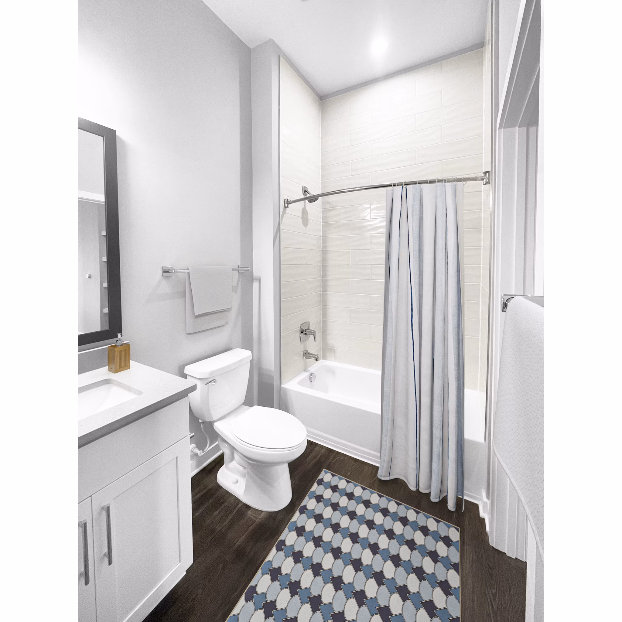 Modern bathroom with elegant finishes, Camellia at One Nexton Apartments
