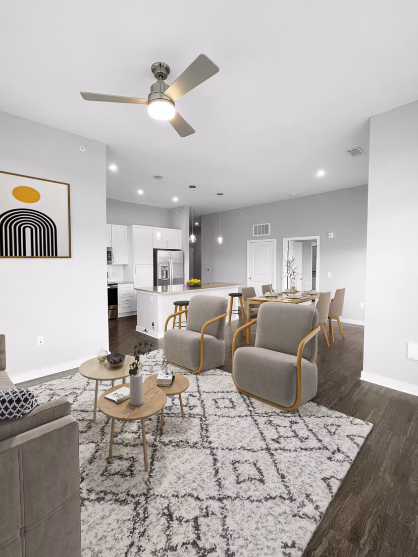 Modern clubhouse with sleek interiors at Camellia at One Nexton Apartments
