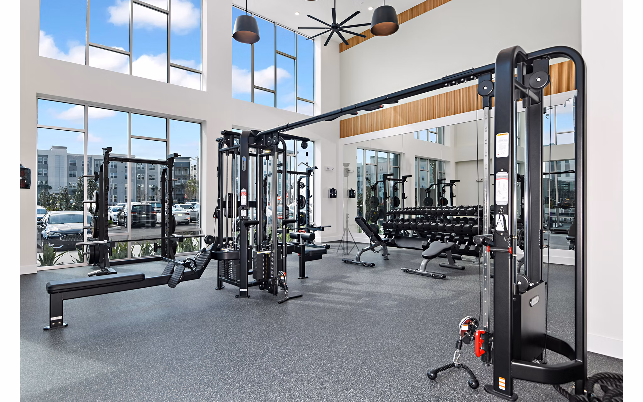 fitness center at Apollo Apartments 