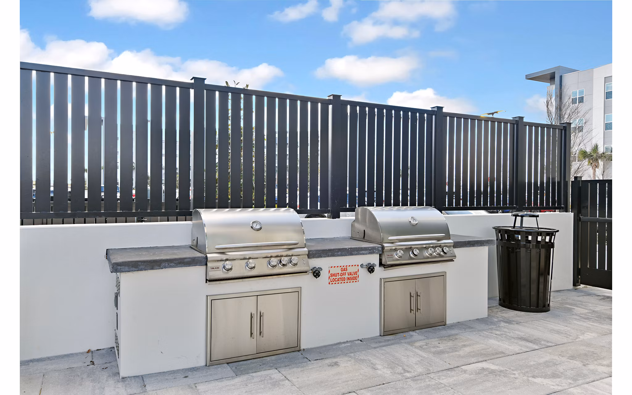 grill area at Apollo Apartments 
