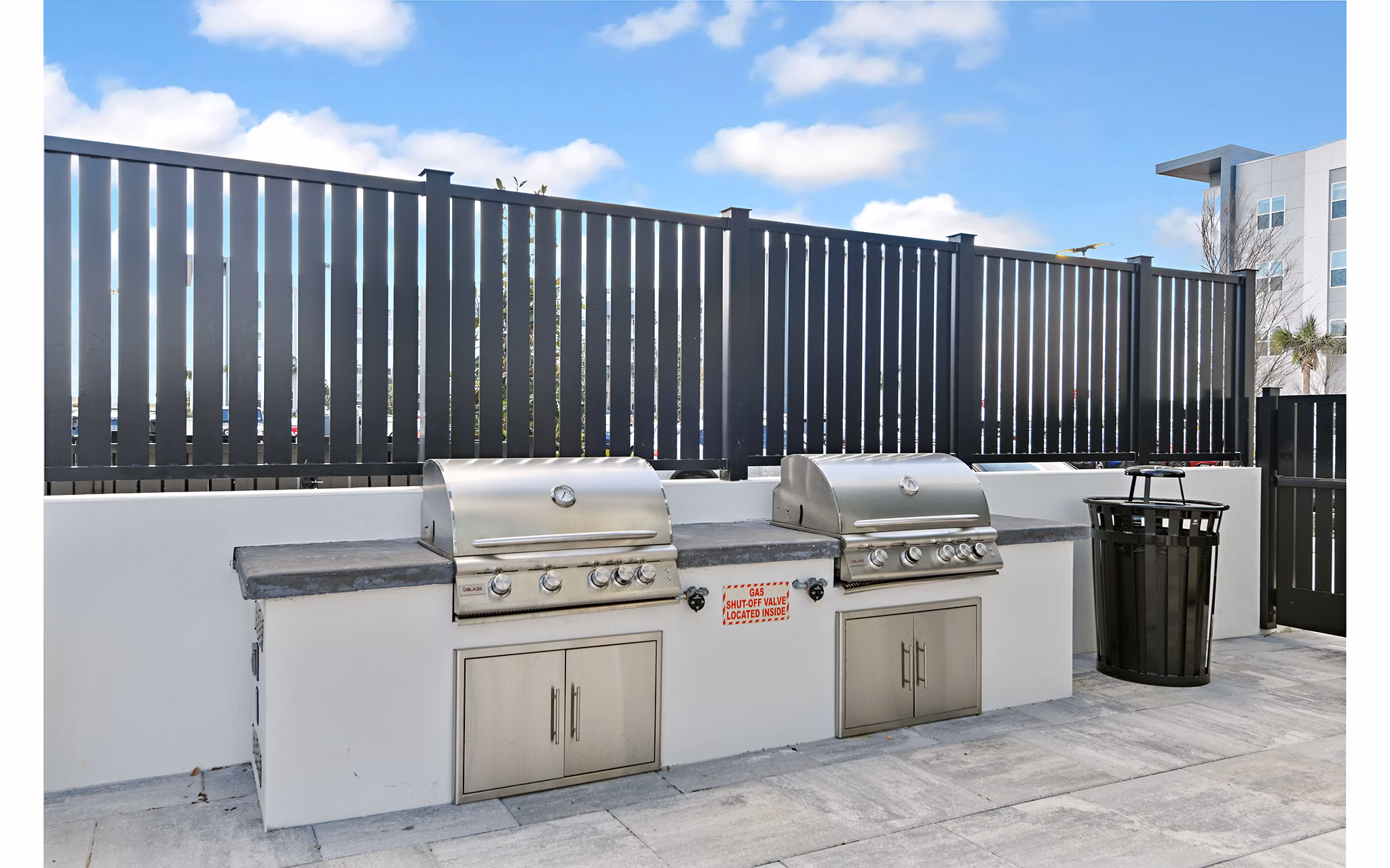 grill area at Apollo Apartments 