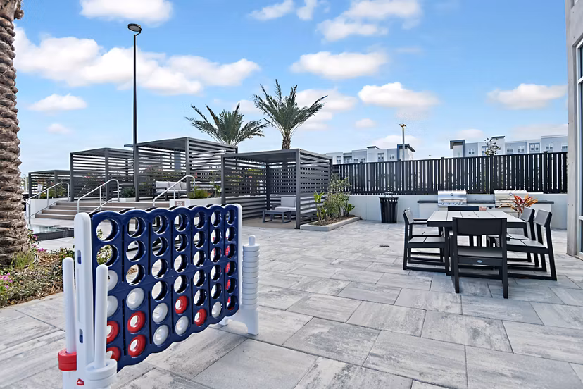 grill area at Apollo Apartments 