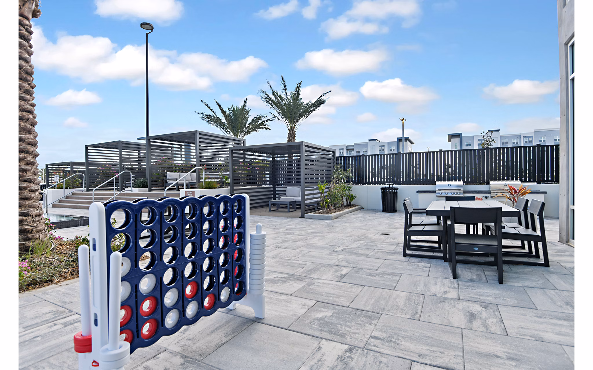 grill area at Apollo Apartments 