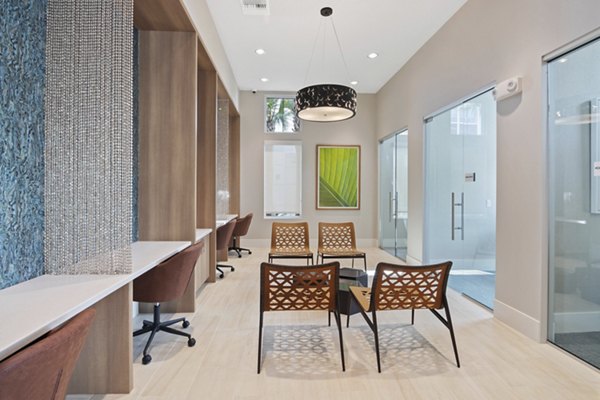 Modern clubhouse with stylish furnishings at SUR Lake Buena Vista Apartments